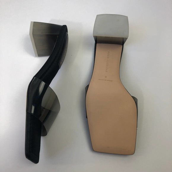 Good American Block Heel Slide Sandals Women's Size 8 - Picture 10 of 12